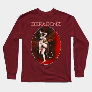 Dekadenz Vintage Dancing Devil Girl Design Long Sleeve T-Shirt